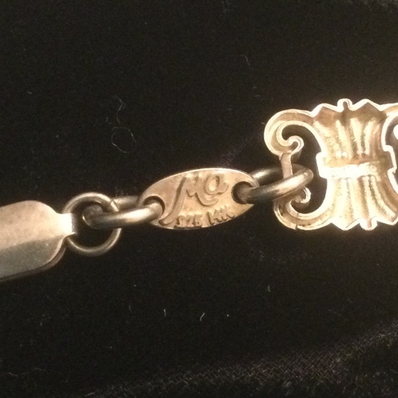 Michael Anthony Sterling With 14K Gold Links Scrollwork Panel Bracelet - Picture 7 of 8